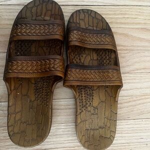 Brown Slide Sandals